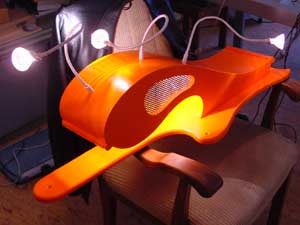 Leuchtende Deckenlampe